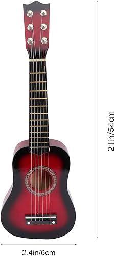 Miniatura 2 de Toddmomy Guitarra acústica portátil de 21 pulgadas, guitarra acústica clásica, guitarra de madera portátil de tamaño pequeño para niños,
