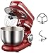 YXZQ Kitchenware mikser stojący, 1200 W, 6-biegowy mikser do ciasta, misa ze stali nierdzewnej 4 l, hak do ciasta, trzepaczka i mieszadło