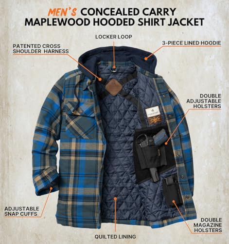 Legendary Whitetails Mens Concealed Carry Maplewood Hooded Shirt Jacket2