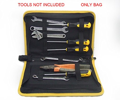 BAG01L Estuche para Herramientas, Funda para Herramientas con Cremallera, Hecho de Nylon, para Destornilladores, Alicates, Llave inglesa, etc, (31 x 20, x 6 cm) [No Incluye herramientas]