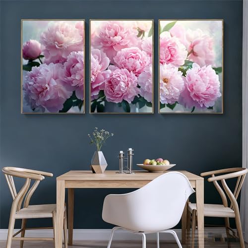 Cadeau pour Anniversaire & Noël : Ensemble de 3 Tableaux Oujkeef modernes - 3