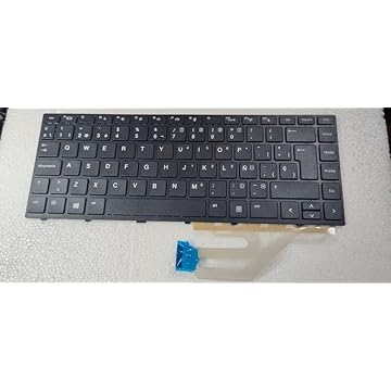 Teclado espanhol para HP ProBook 430 G5 440 G5 445 G5 Moldura Preta Sem Retroiluminação