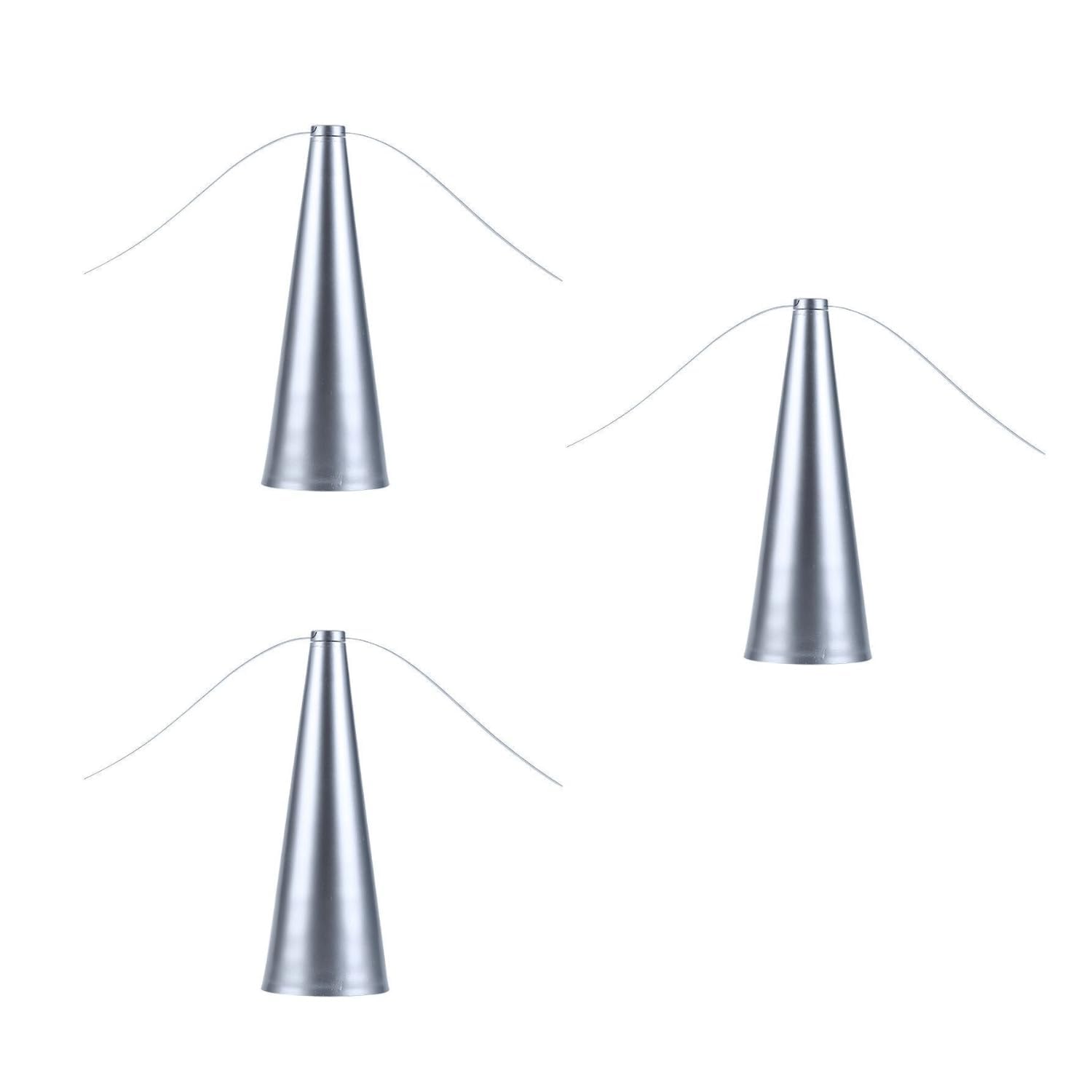 3Pcs Silver Fly Fans for Tables Insects Fly Fan for Indoor Outdoor Picnic