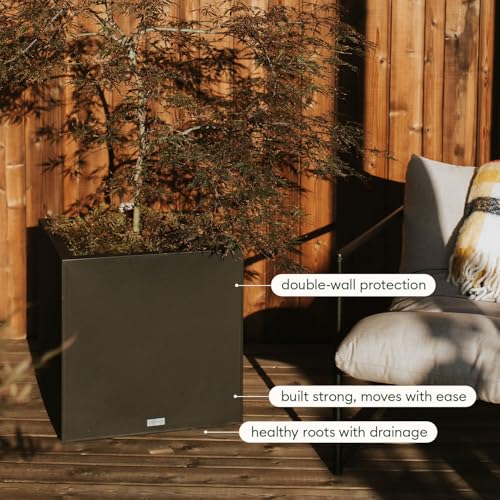 Image of Veradek Block Series Cube Planter - Square Outdoor Planter