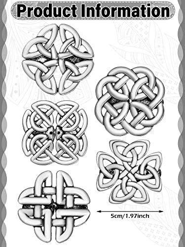 Sasylvia 5 Pcs Vintage Celtic Shawl Clips Retro Cardigan Sweater Shirt Clips Cloak Dress Clasp Shawl Pin Waist Tightening Brooch for Women Girls3