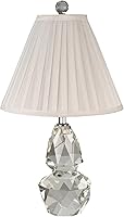 Jposbeam Pineapple Crystal Table Lamp - Multi-Faceted K9 Crystal, 2-Tiered Design, LED Bulb for Bedroom & Living Room