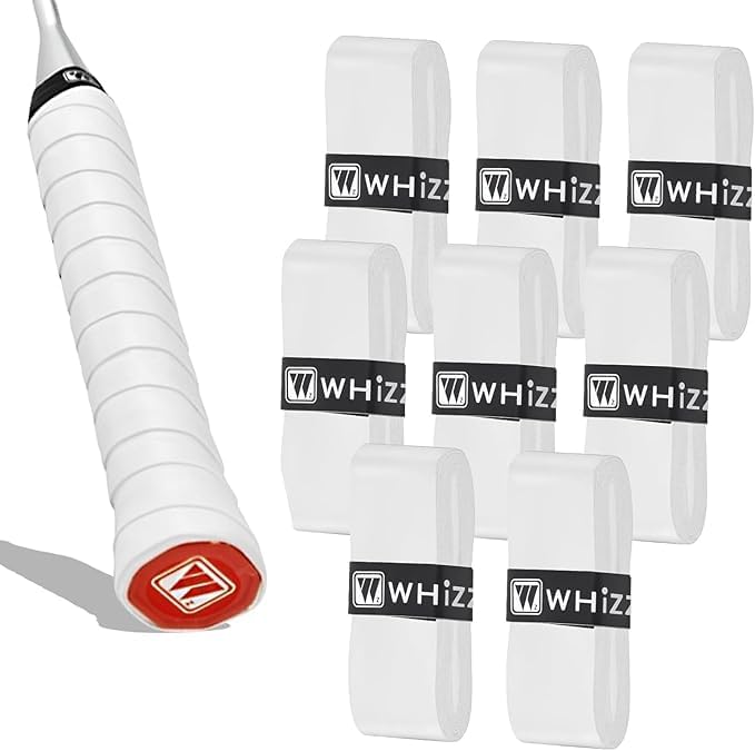 Paquete de 8 cintas de sobregrip de tenis precortadas, antideslizantes, súper absorbentes, agarre de PU de tacto seco para raquetas de tenis, Pickleball y pádel