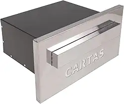 Caixa Correio Embutir Inox 20cm Profundidade Moderna Luxo (Cartas)