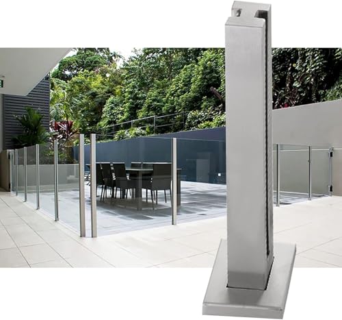 Panneaux en verre pour terrasse avec poteau en acier inoxydable 95cm