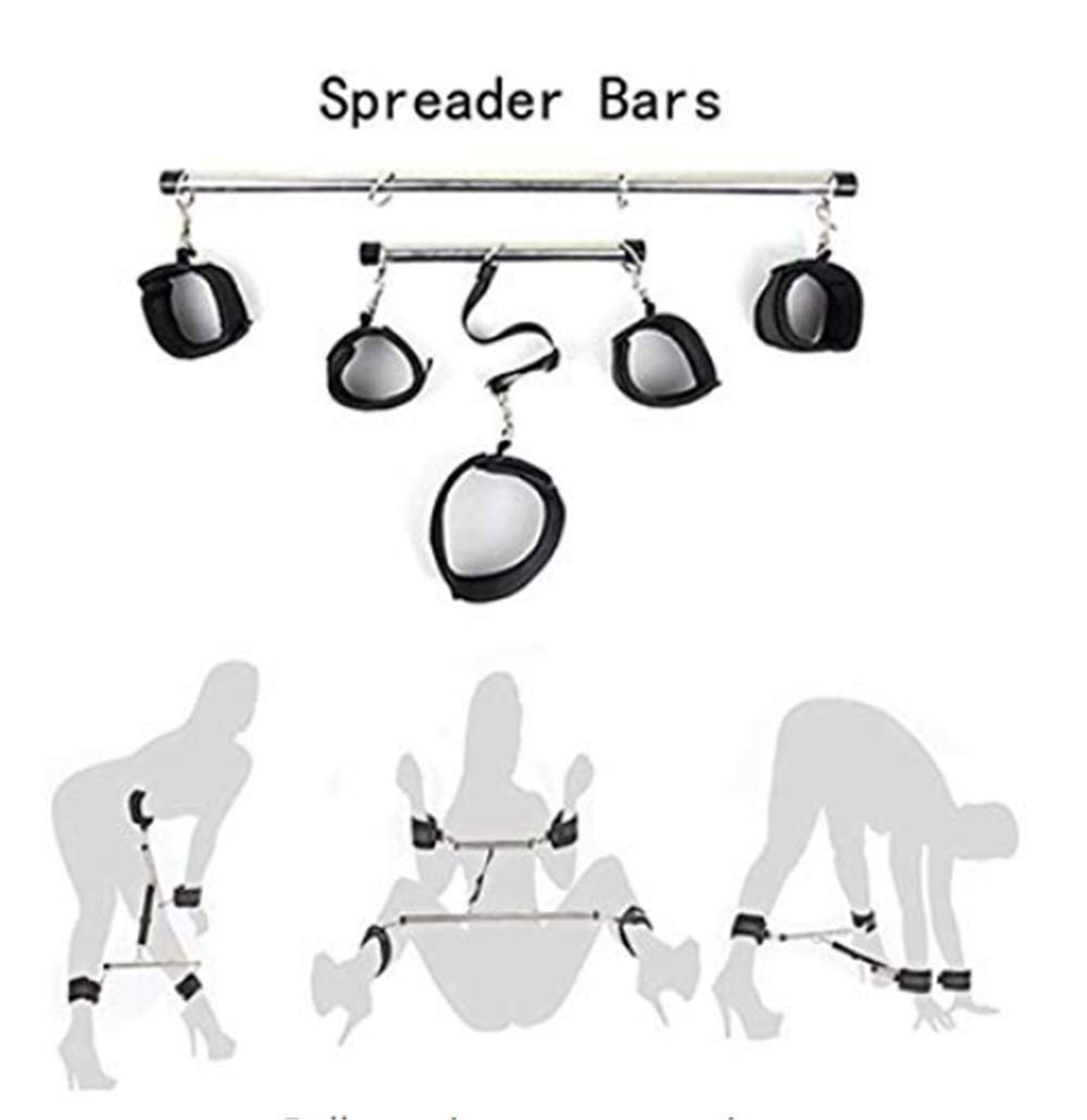 Joyful Toys,Adjustable Stainless Steel Spreader Bar Soft Home Indoor Sports Training Aid Tools for Her Funny Sweetheart