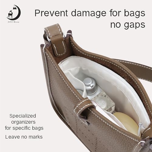 Image of Fits for Evelyne Bag Insert Organizer For Hermes(23,Blanc) | Premium Silk Material,Smooth Touch,Lightweight,zipper,protect from scratches & stains,multiple pockets,keychain,waterproof