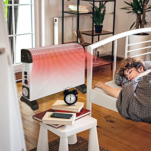 Yznahre Elektrische verwarming, ventilatorkachel, energiebesparend, stil, 2000 W, convectorverwarming, met 24 uurs timer, 3 standen, elektrische verwarmingstoestellen, geschikt voor woonkamer, slaapkamer, kantoor - Afbeelding 8