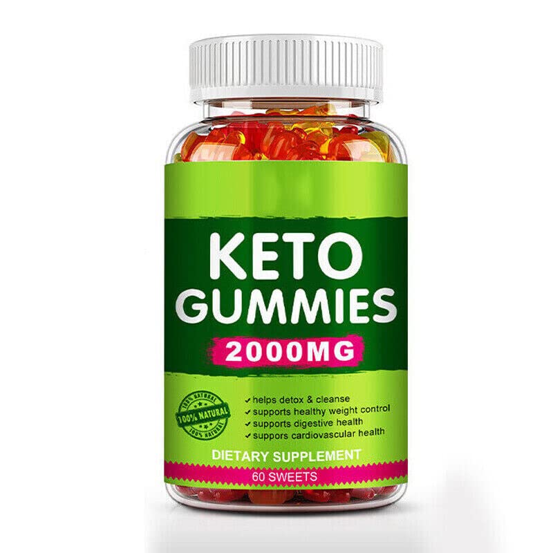 60ct Keto Gummies Ketone Gewichtsverlust Fatburner Nahrungsergänzungsmittel für Männer und Frauen