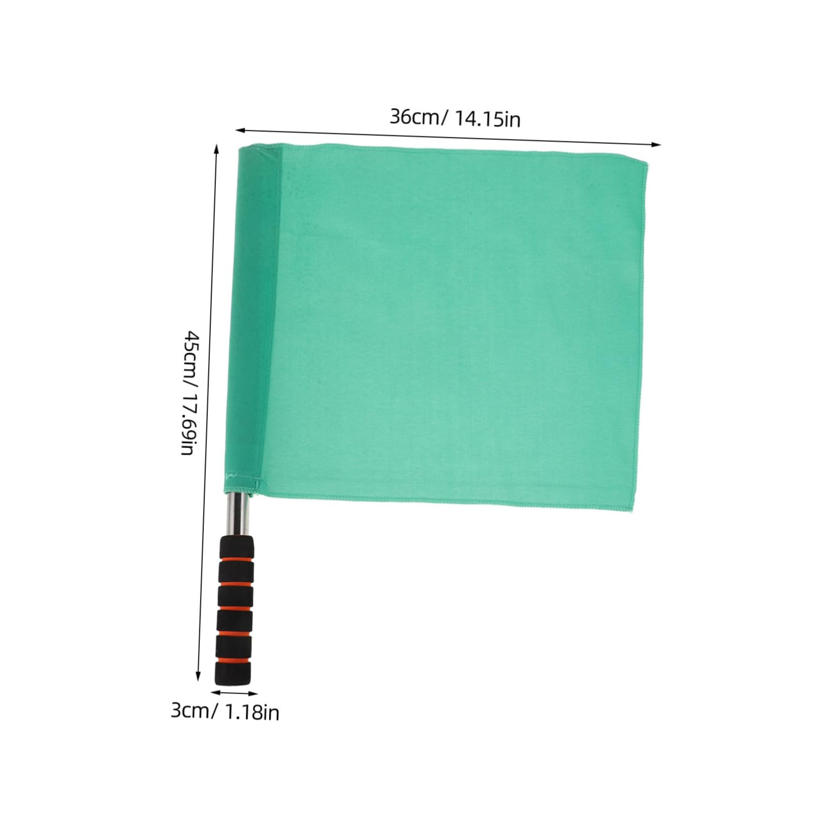 Mipcase 4pcs Hand Referee Flag Match Referee Flag Waving Stainless Steel Pole for Outdoor Games