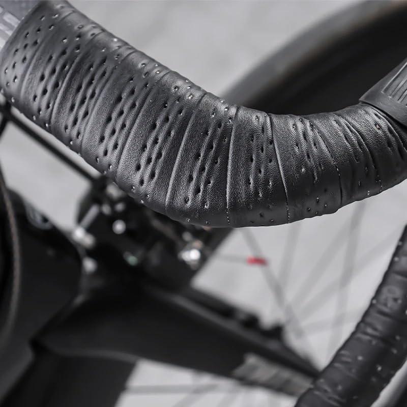Owijka na kierownicę rowerową, Paski do rowerów szosowych Skórzane, oddychające uzwojenie 1,9M