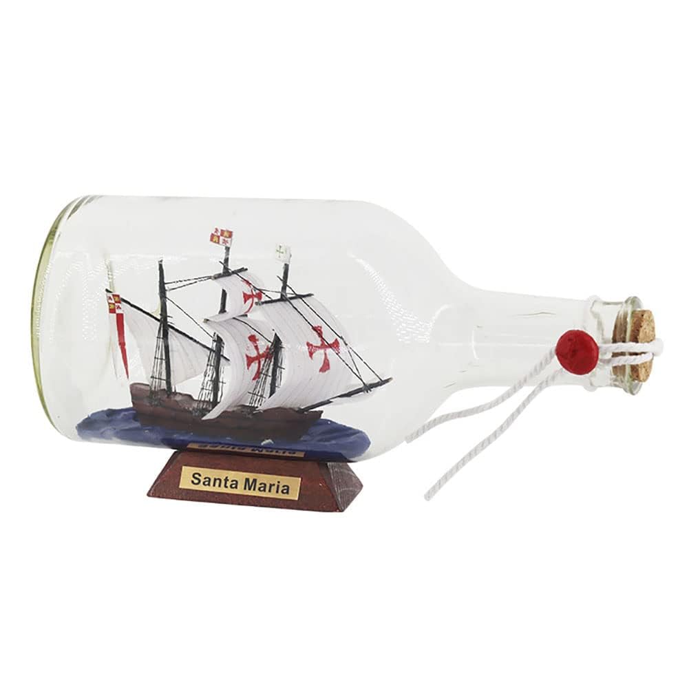 Decorazioni Modello Barca a Vela Classica, Barca a Vela in una Bottiglia, Nave Modello Finita in una Bottiglia di Vetro, Regali Commemorativi Artigianali (22 * 9 * 11cm)