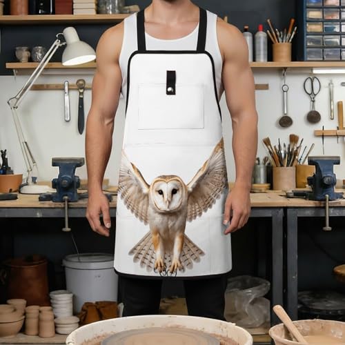 Delantal de trabajo unisex con diseño A Barn Owl miniatura 4