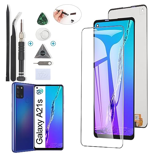 RongZy Pantalla para Samsung Galaxy A21S Táctil LCD de Repuesto Pantalla Táctil Digitalizador Reemplazo para Galaxy A21S A217 LCD con Herramientas de Reparación(6.5'')