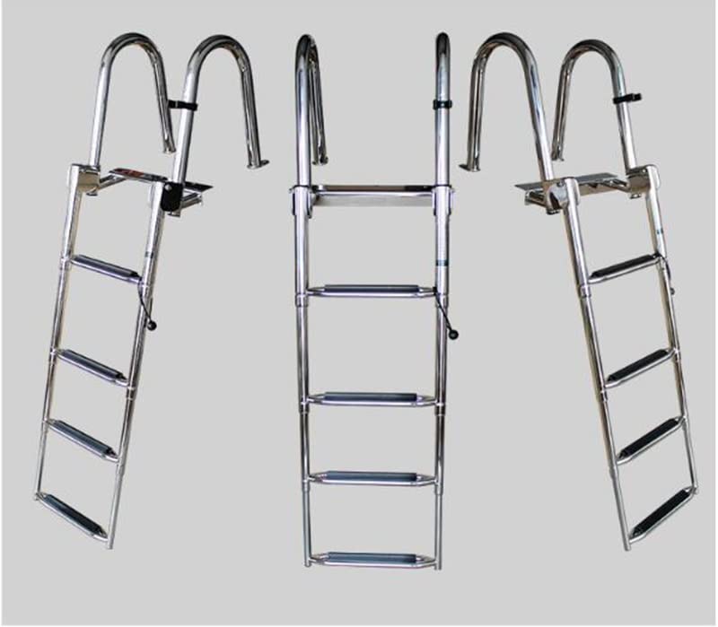 Escalera telescópica de acero 4 peldaños para barco miniatura 6