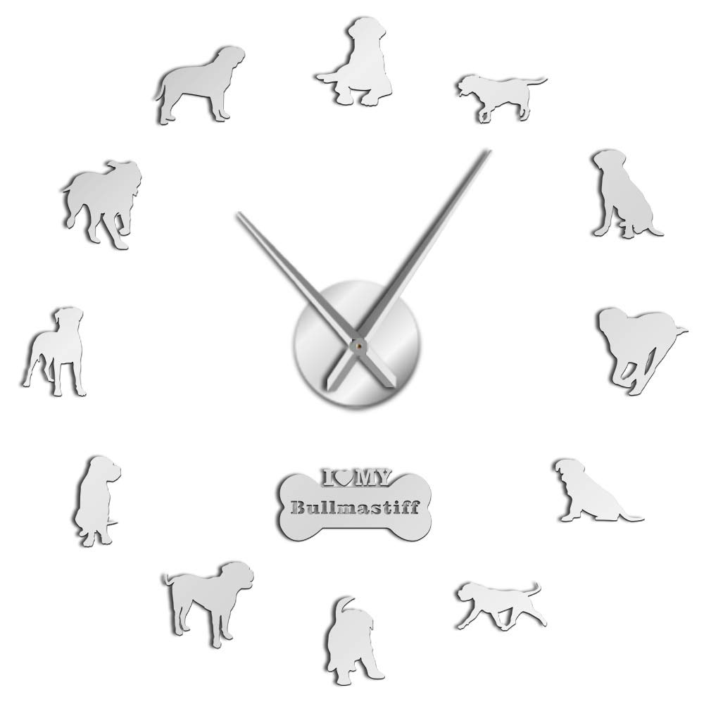 Grande horloge murale Bullmastiff pour habiller un grand mur vide