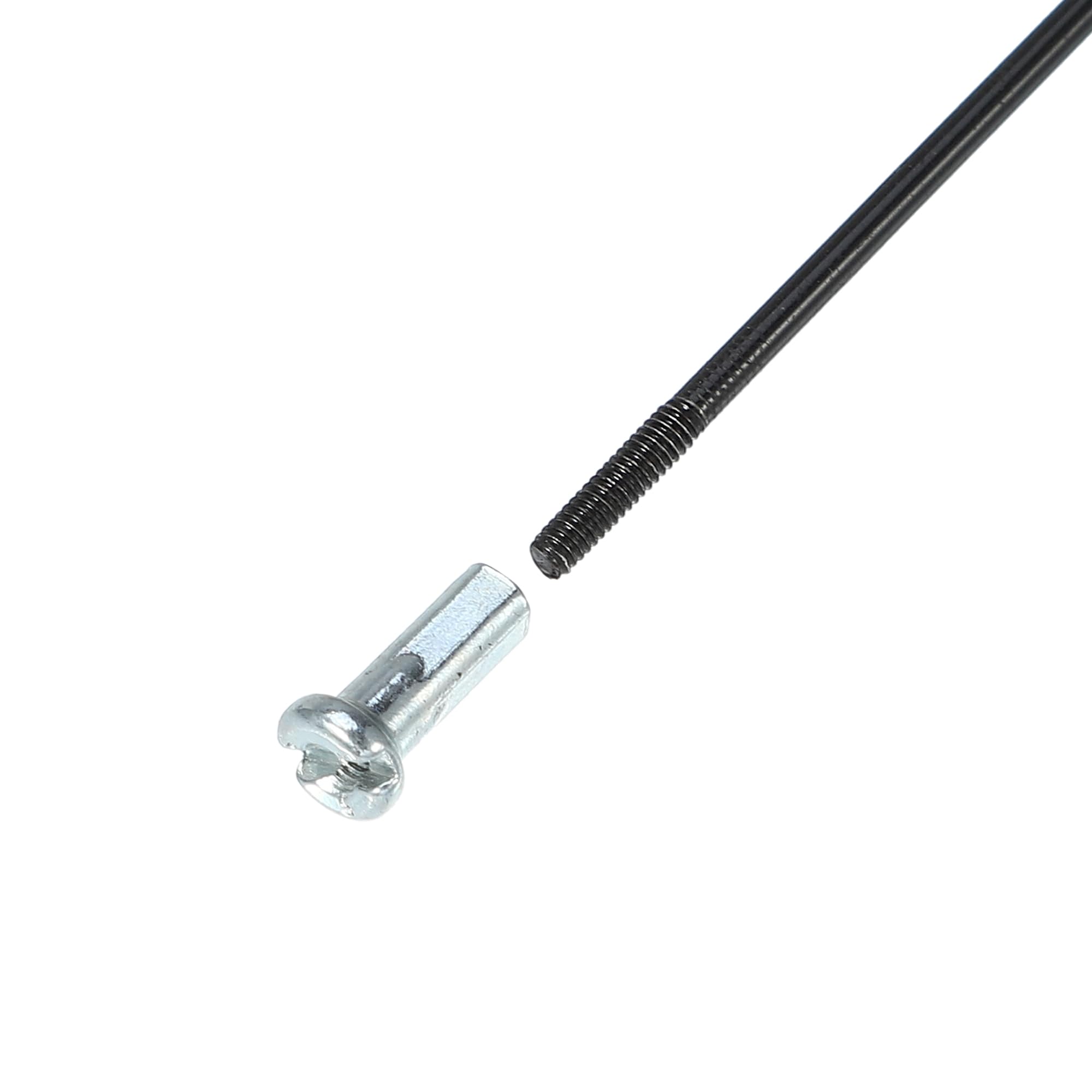 QUARKZMAN Rayons De Vélo Coudés en J 14G 36 Pièces Noir Acier 280mm | Acier, Pour Vélo Et Moto, Tétons 12x6mm, Tête Coude 3.8mm, Filetage M2x0.45, 36 Écrous