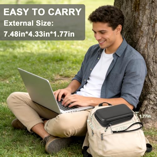 Image of Boobowl Hard Travel Router Case for NETGEAR Nighthawk 5G Mobile Hotspot M7, Portable WiFi 7 Router Holder Organizer with Detachable Strap, Shock Pad & Mesh Pocket for Travel (Black, 5G)
