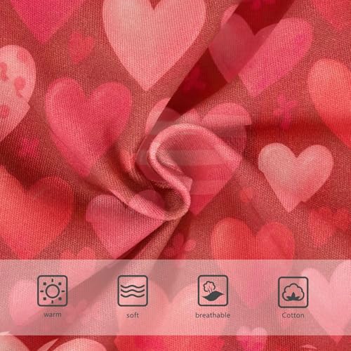 Joisal Cotton Girls Underwear Toddler Cute Red Hearts Valentine Panties Little Girl Funny Kids Undies Briefs 2t3