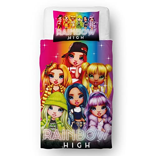 Rainbow High Offizielles Lizenzprodukt für Einzelbett, wendbar, 2-seitig,...