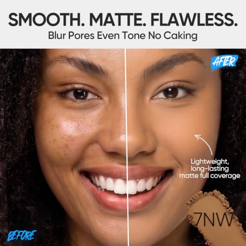 Image of SKINTIFIC Ultra Cover Powder Foundation For Oily Skin 7NW Almond Caramel