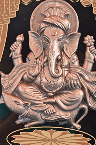 Image of Archie Plastic Ganesh Wall Hanging (48 cm x 41 cm x 6 cm, Brown)