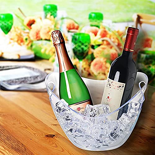 DeVine Accessories - Ice Bucket Clear Acrylic 3.5 Liter Good For 2 Wine or Champagne Bottles Ice Bucket (1)