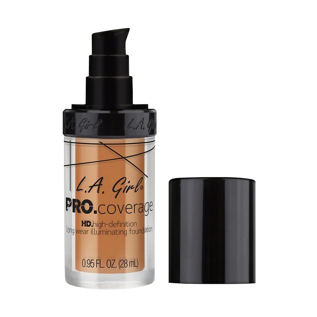 L.A. Girl HD Pro. Liquid Matte Foundation, Creamy Natural Full Coverage Long Lasting Glow, Ultra Soft With Natural Finish Infallible, 28ml Cruelty-Free