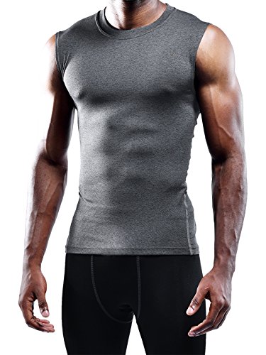 Image of NELEUS Men's 3 Pack Dry Fit Y-Back Muscle Tank Workout Gym Shirt