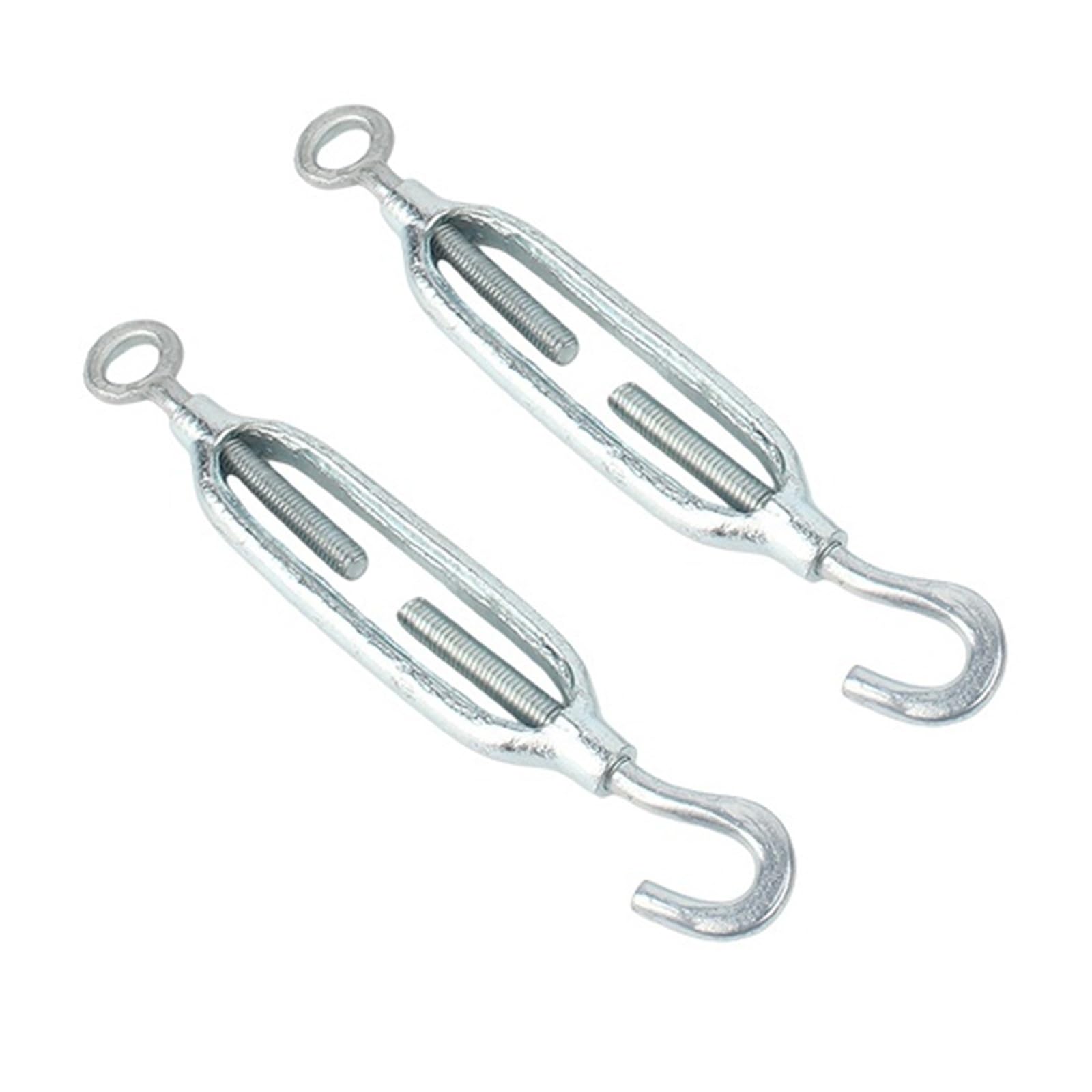 Tensores de acero galvanizado M22 con ojo y ojo/gancho y ojo/gancho y gancho for cables de tensión, cuerdas y cadenas((eye-hook) M22,2pcs)