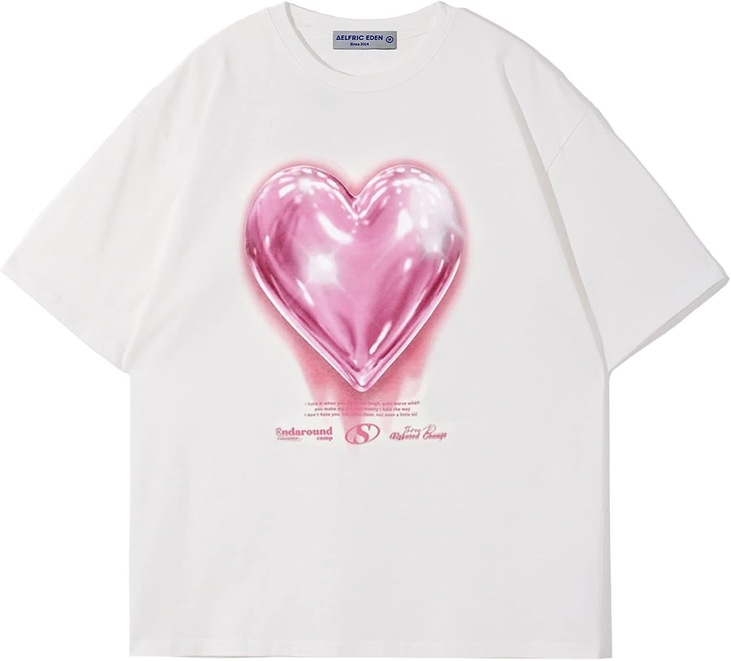 Aelfric Eden T-Shirt for Ladies Summer season Outsized T-Shirt Cotton Tops Quick Sleeve Style Tops Informal Tee Shirt Fundamental Streetwear Shirt