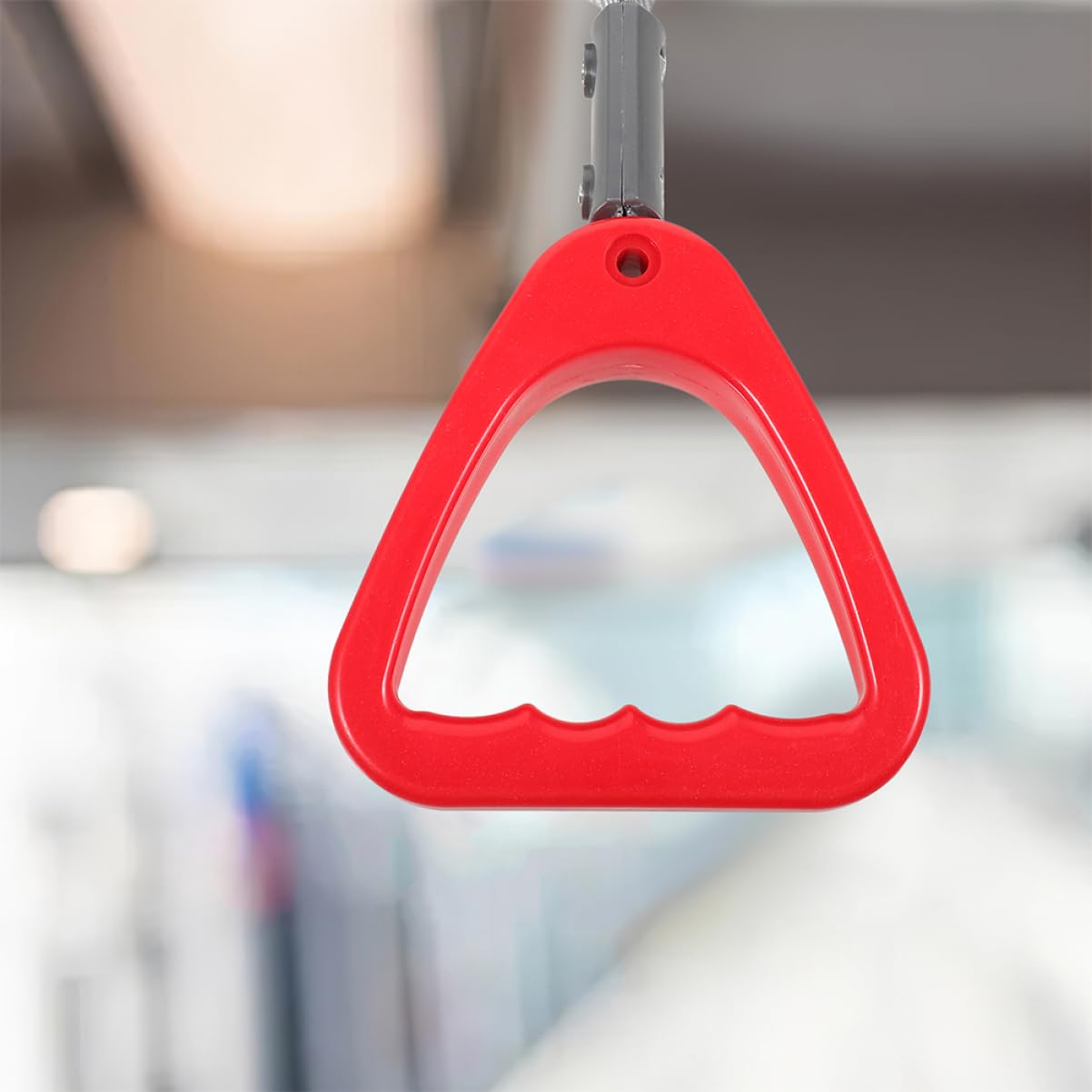 Mobestech Anillo de Mano de Asistencia para Autobús Rojo, Plástico Ergonómico, Cómodo Agarre para Transporte Público, 2 Piezas para Personas Mayores y Discapacitadas