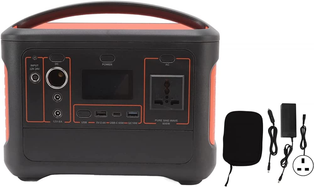 Centrale électrique Portable 600 Wh, générateur Solaire à Batterie au Lithium de Stockage d'énergie 153 600 mAh, Centrale électrique 230 V/600 W AC + USB + DC pour Le Camping, la m