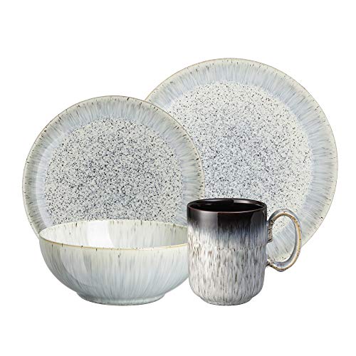 Image of Denby USA HLO-16PCB Halo Kitchen Breakfast Collection 16 PC Set, Stoneware