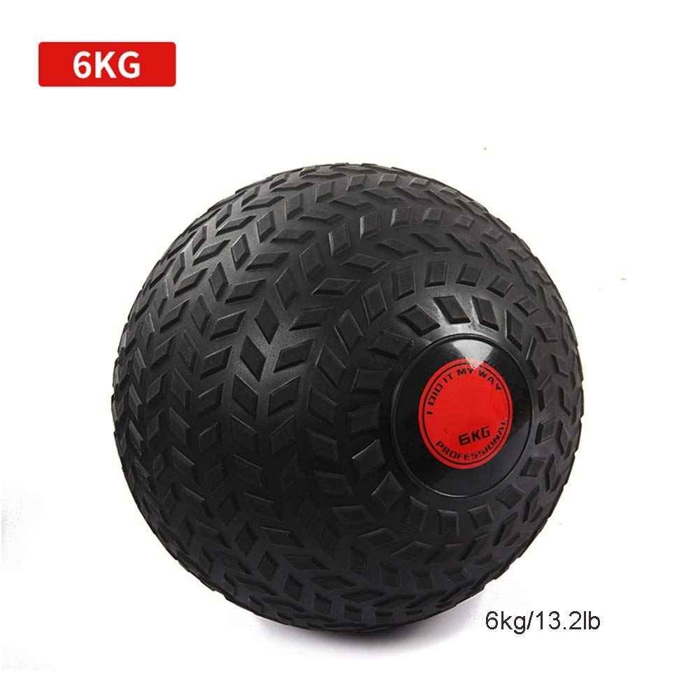 Pelota Medicinal Bola De Golpe De PVC, Bola De Gravedad De Bola De Arena De Fitness, Bola De Entrenamiento De Equilibrio Central, Patrón De Neumático Antideslizante, 2kg/4kg/6kg/8kg/ 10kg Opcional