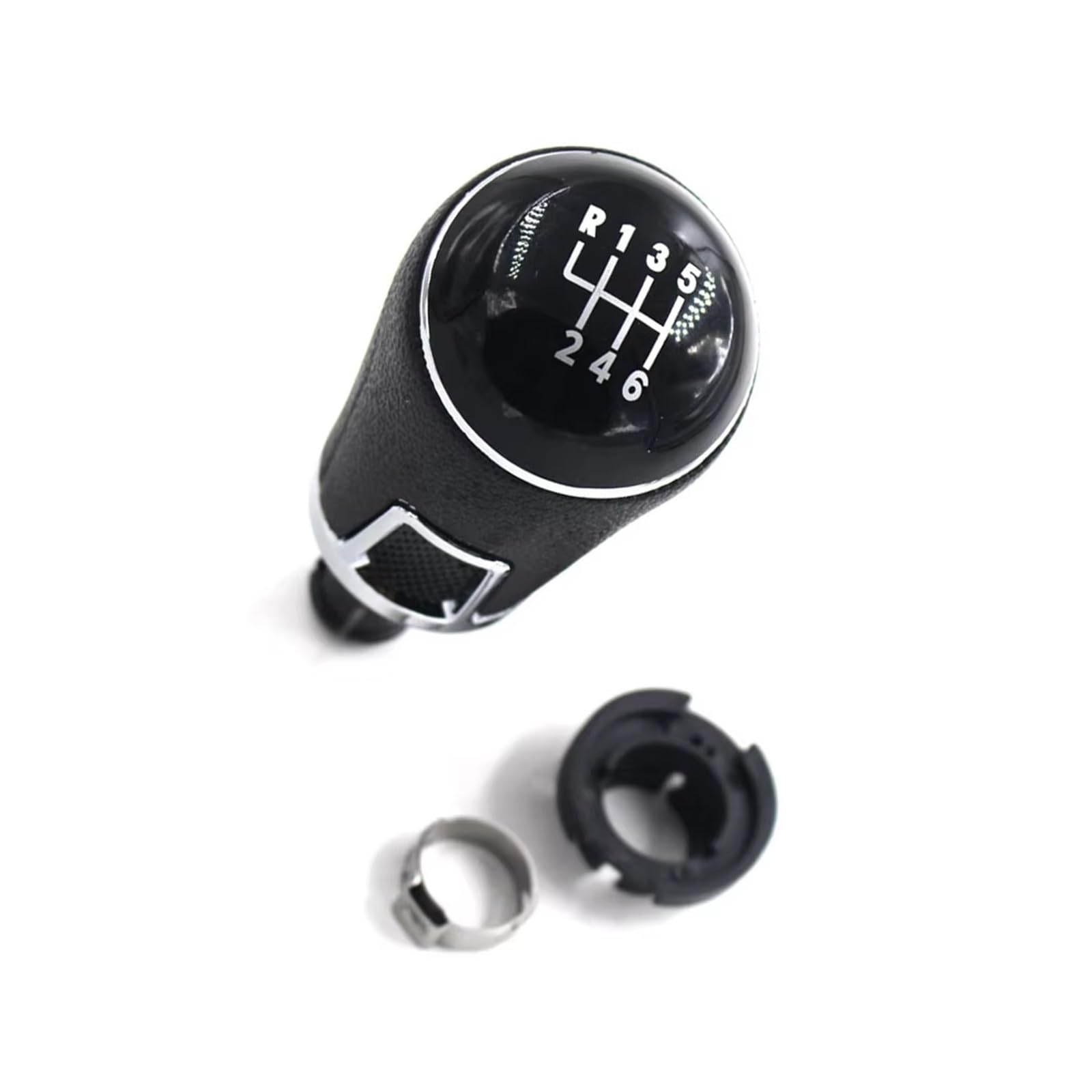 WYLWSHA Shift Gear Knob Cover for VW for Passat for B6 for B7 for CC 2005-2013 Car 5/6 Speed Gear Shift Konb Gaiter Shifter Knob(6 Speed)