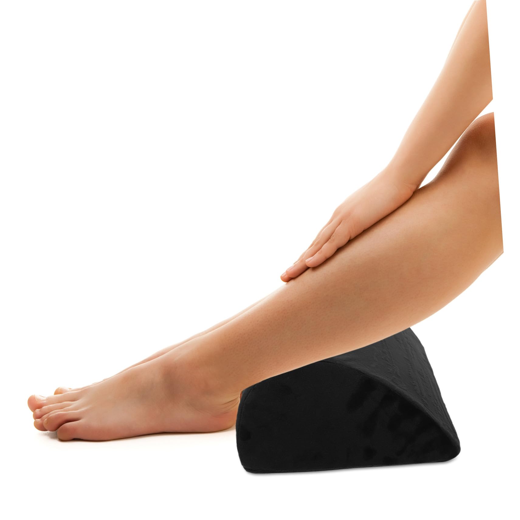 Poggiapiedi in Memory Foam Rettangolare Nero per Gaming e Casa | Coprisedile Sfoderabile e Lavabile, Base Antiscivolo, Design Portatile con Maniglia