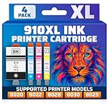 cartouche imprimante hp 302 pas cher Kit d'encre colorée et encre noire 910XL pour imprimante : ce lot d'encre 910xl noir et couleur comprend 1 cartouche noire et 3 cartouches de couleur : 1 cyan, 1 magenta et 1 jaune, assurant des impressions nettes et colorées