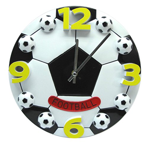 Valentoria Reloj de Pared para Niños DE 30 cm, Diseño de Baloncesto con Texto en Inglés Prime Sale Day Deals Week-3D