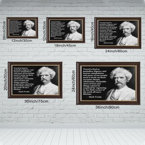 Impression sur toile tableau deco Mark Twain resoudre probleme mur vide maison