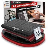 Sportstech Vibrationsplatte für Zuhause | Abnehmen, Fettverbrennung & Muskelaufbau | Oszillation, 99 Intensitätsstufen, Bluetooth-Fernbedienung | leiser Motor bis 120 kg | Trainingsbänder | sVibe Lite