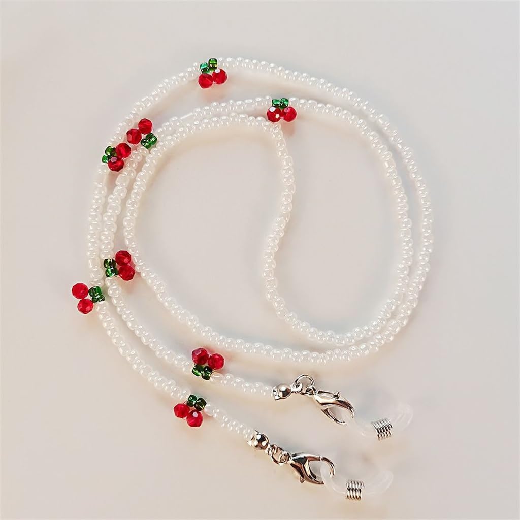 Cherry Glasses Chain Retro Beads Eyeglass Sunglasses Spectacle Cord Neck Strap String