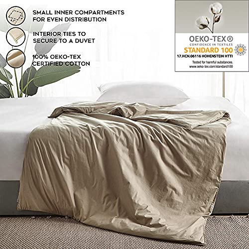 YnM Weighted Blanket — Heavy 100% Oeko-Tex Certified Cotton Material with Premium Glass Beads (Khaki 48''x72'' 20lbs), Suit for One Person(~190lb) Use on Twin/Full Bed