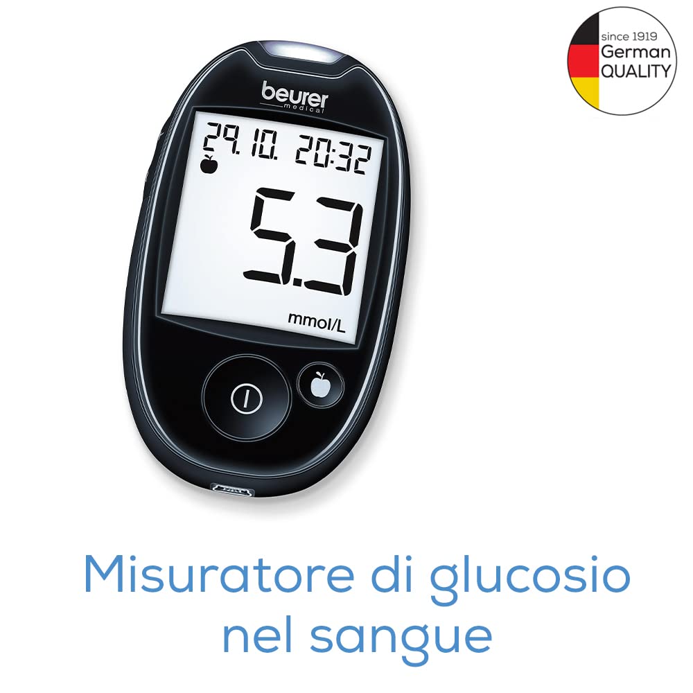 Beurer GL 44 (mg/dL) Misuratore di Glicemia & Strisce Reattive per la Glicemia, 50 pezzi
