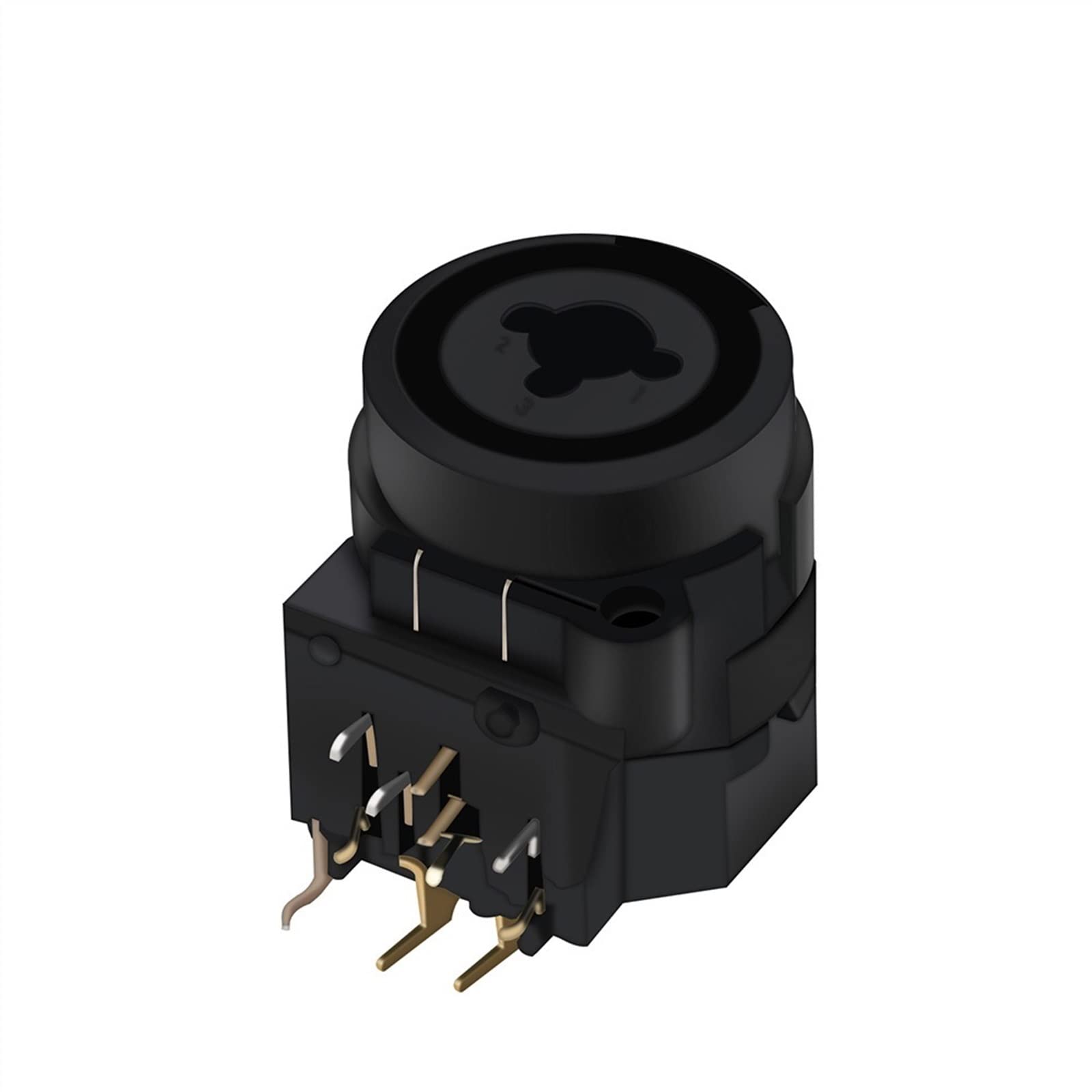 Conector XLR montaje en panel chasis hembra 11 pines ángulo doblado para PCB de audio