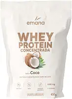 Emana Whey Protein Adoçado com Stevia Sabor Coco - 450g